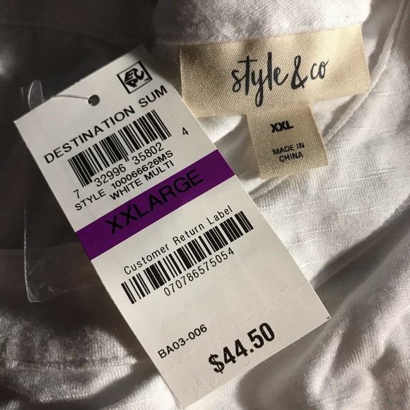 Style &Co Top Sleeveless Floral Embroidery Stretch - Picture 12 of 15